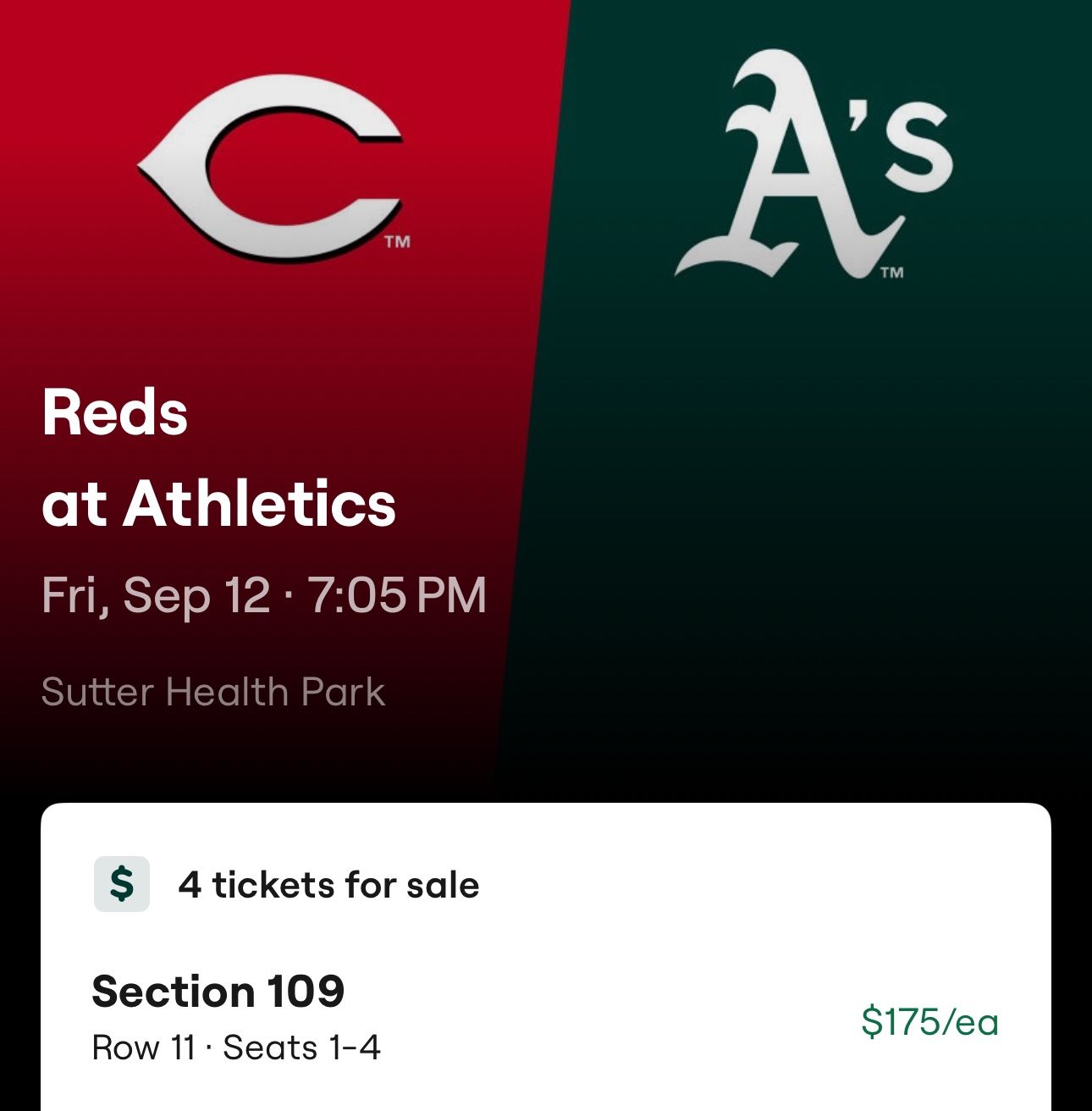 A’s Vs Reds