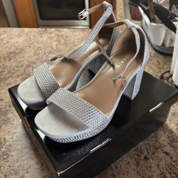 Metallic Studded Heels 