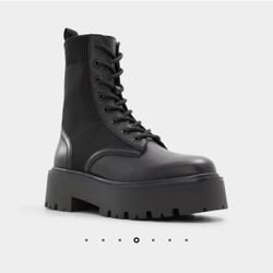 Aldo Black Combat Boots 