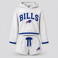 Buffalo Bills Sherpa Hoodie and Shorts Set
