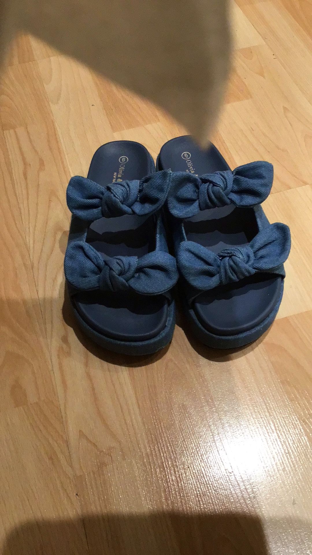 Denim Bows Olivia & Kate New York Sandals