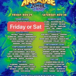 Selling zombie apocalypse single day ticket