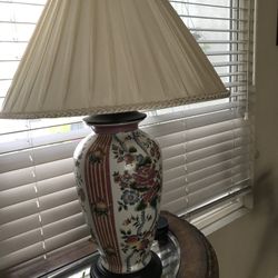 2 Beautiful Porcelain Base Lamps 
