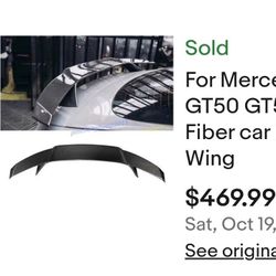 Carbon Fiber Spoiler/Fixed Wing (2019 AMG GT53) and Panamericana Grille 