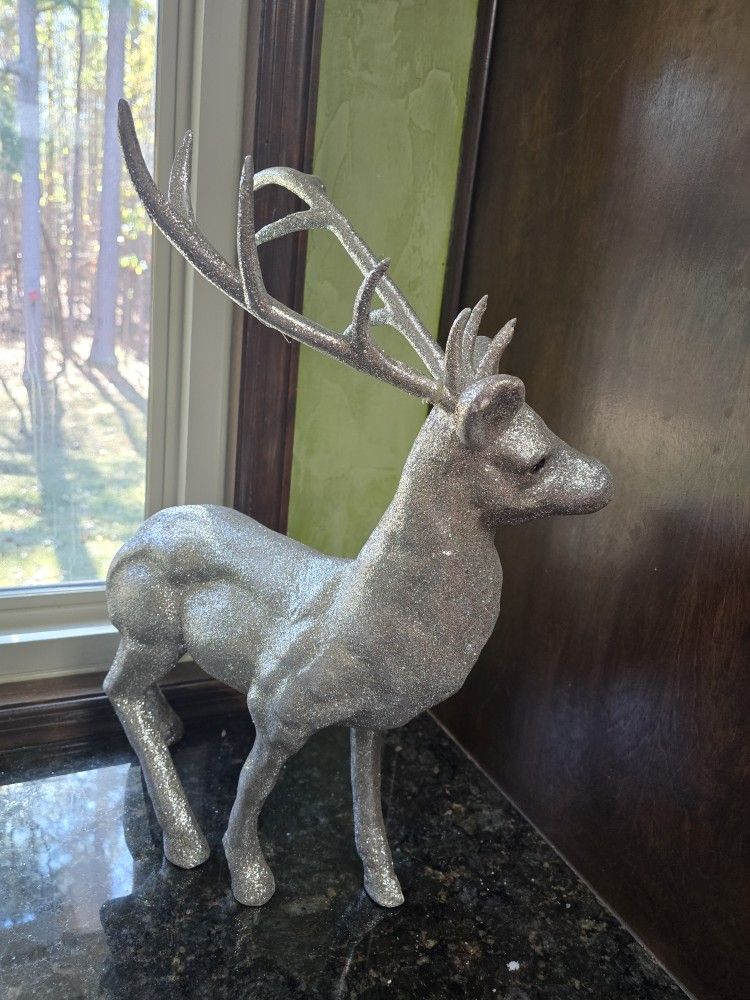 Christmas deco Large glitter deer 