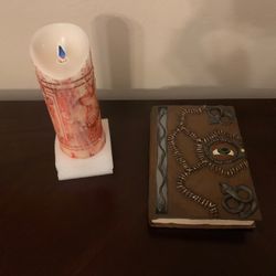 Hocus Pocus Black Flame Candle and Spell book