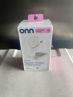 onn 3-in-1 Qi2 Certified Wireless Charging Stand