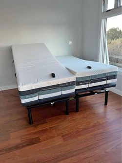 Split King Electric Adjustable Bed Frame & Mattress / Cali King -King - Split King - Queen - Full - Twin XL⭐️NEW -Warranty⭐ng, Queen, Full, Twin XL!🚨