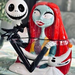 Disney Nightmare Before Christmas Jack Sally Zero Cookie Jar New