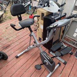 Exerpeutic Folding Exercise Bike, 8 Levels of Resistance Stationary Bike,