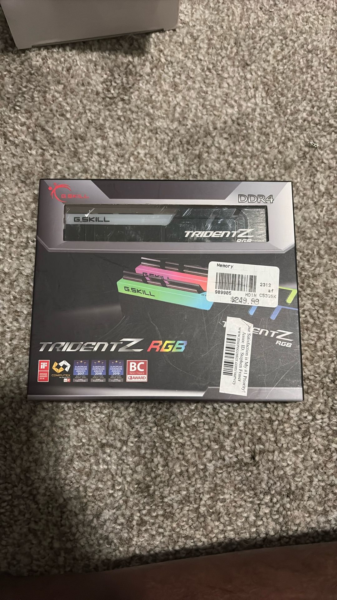 G skill DDR4 Trident Z 32gb RGB Ram