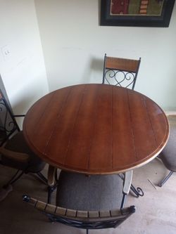 Nice Wooden Oak Table With The Rustic Look To It