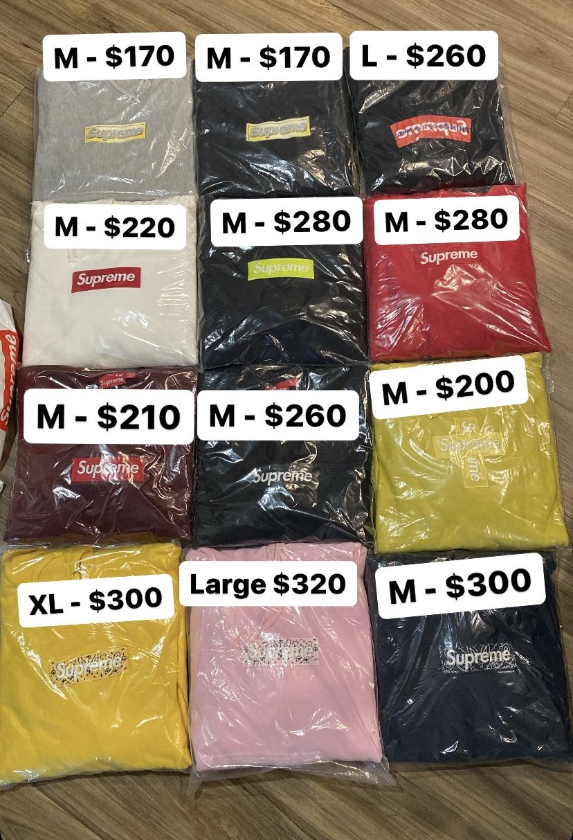 Supreme Box Logo Hoodies + Lots Of Other FTP Palace Bape items