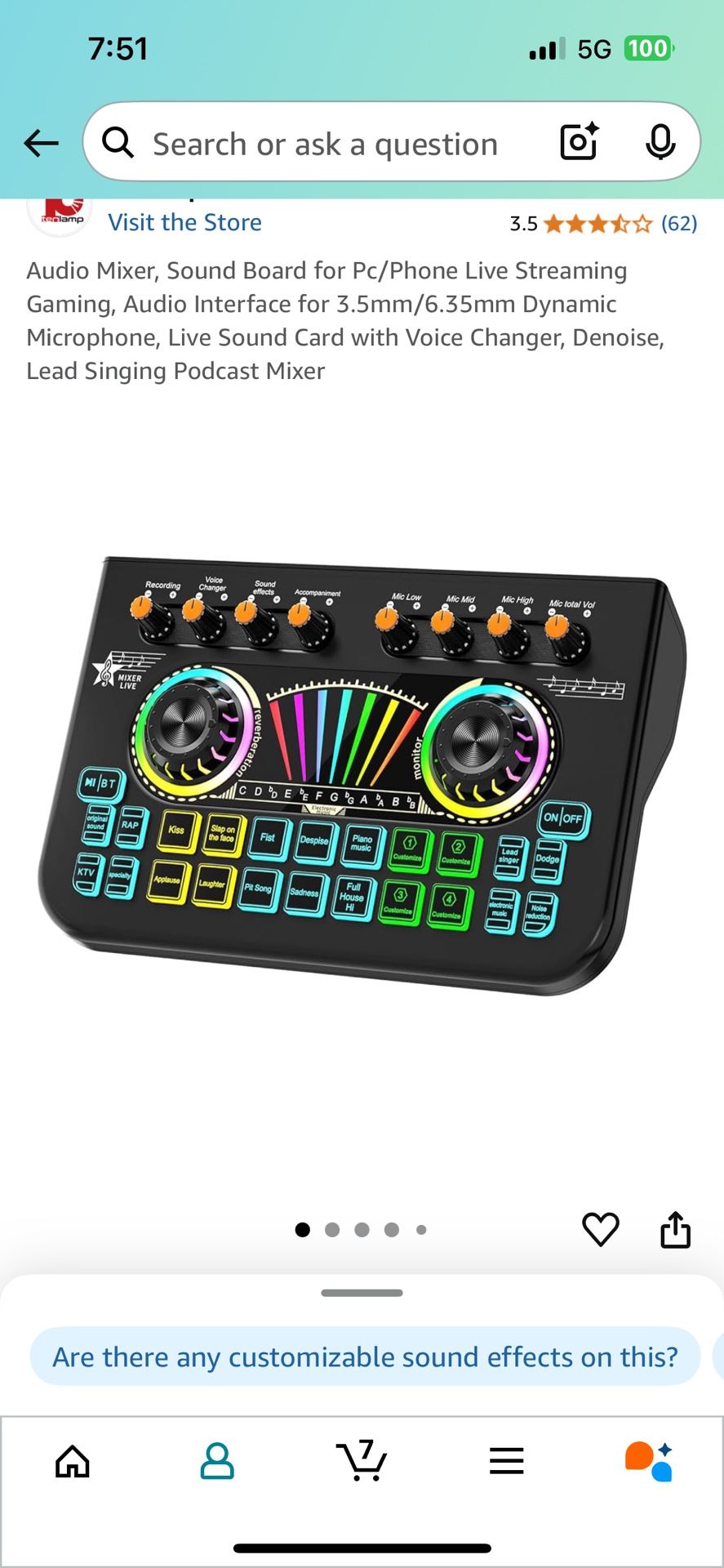 Multicolor Audio Mixer NWT