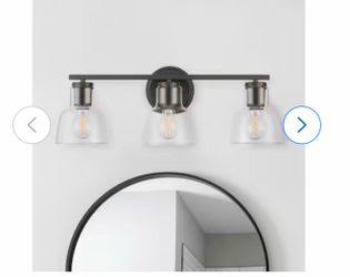 23-in 3 Light Matte Bronze Transitional Bathroom Vanity light
