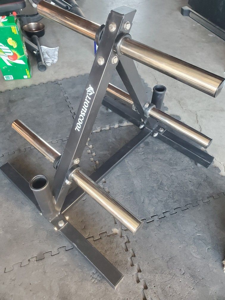 New Condition Olympic Weight Rack With 6 Peg & 2 Bar Holders below retail price.all info in last pic