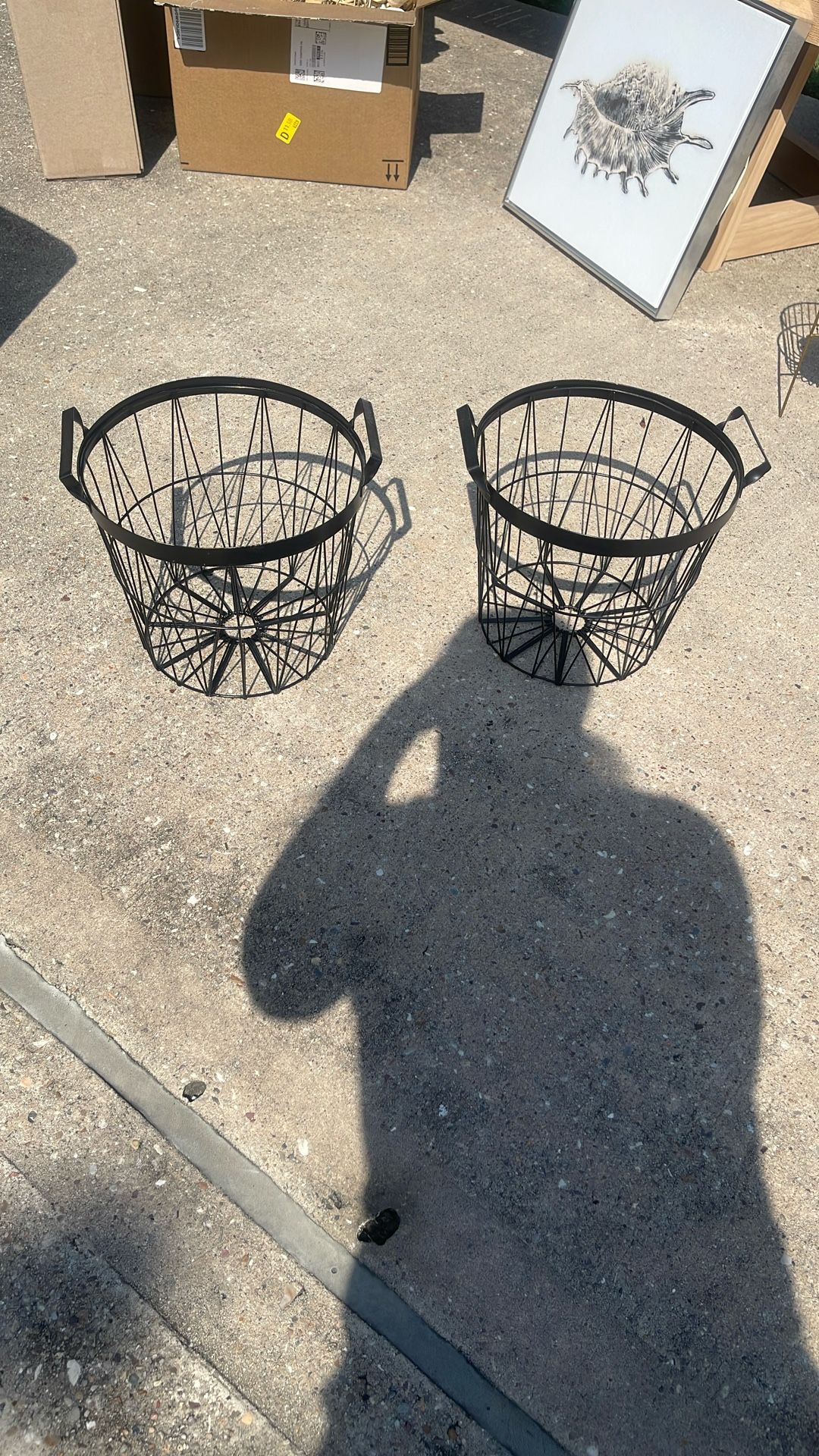 2 Black Decor Baskets