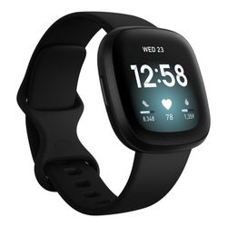 Black Fitbit Versa 3 Smart Watch