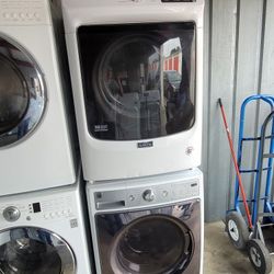Kenmore Front Load Washer And Maytag Stackable Gas Dryer Set 