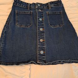 Girls Jean Skirt Size 12/13 H&M Blue ❤️😍
