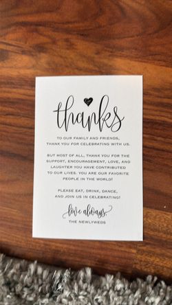 Wedding Thank you card