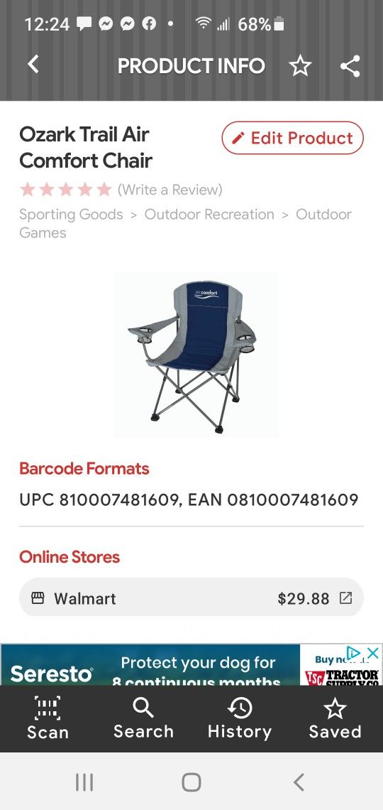 Air Comfort Back Support Chair New