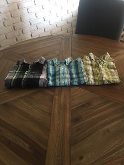 Boys 6/7 flannel and 2 shirts