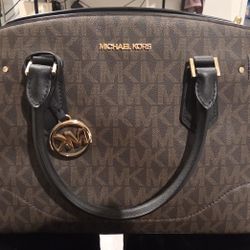 Michael Kors Black and Brown Handbag