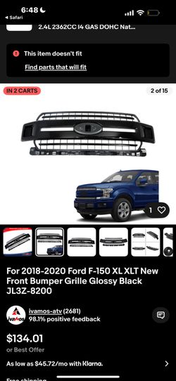 2019 F-150 Front Grille BLACK