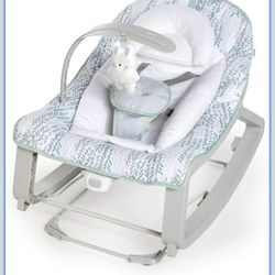 Ingenuity Keep Cozy 3-in-1 Grow with Me Vibrating Baby Bouncer Seat & Infant to Toddler Rocker, Vibrations & -Toy Bar, 0-30 Months Up to 40 lbs (Spruc