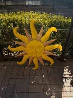 Large Metal Patio Sun Decor