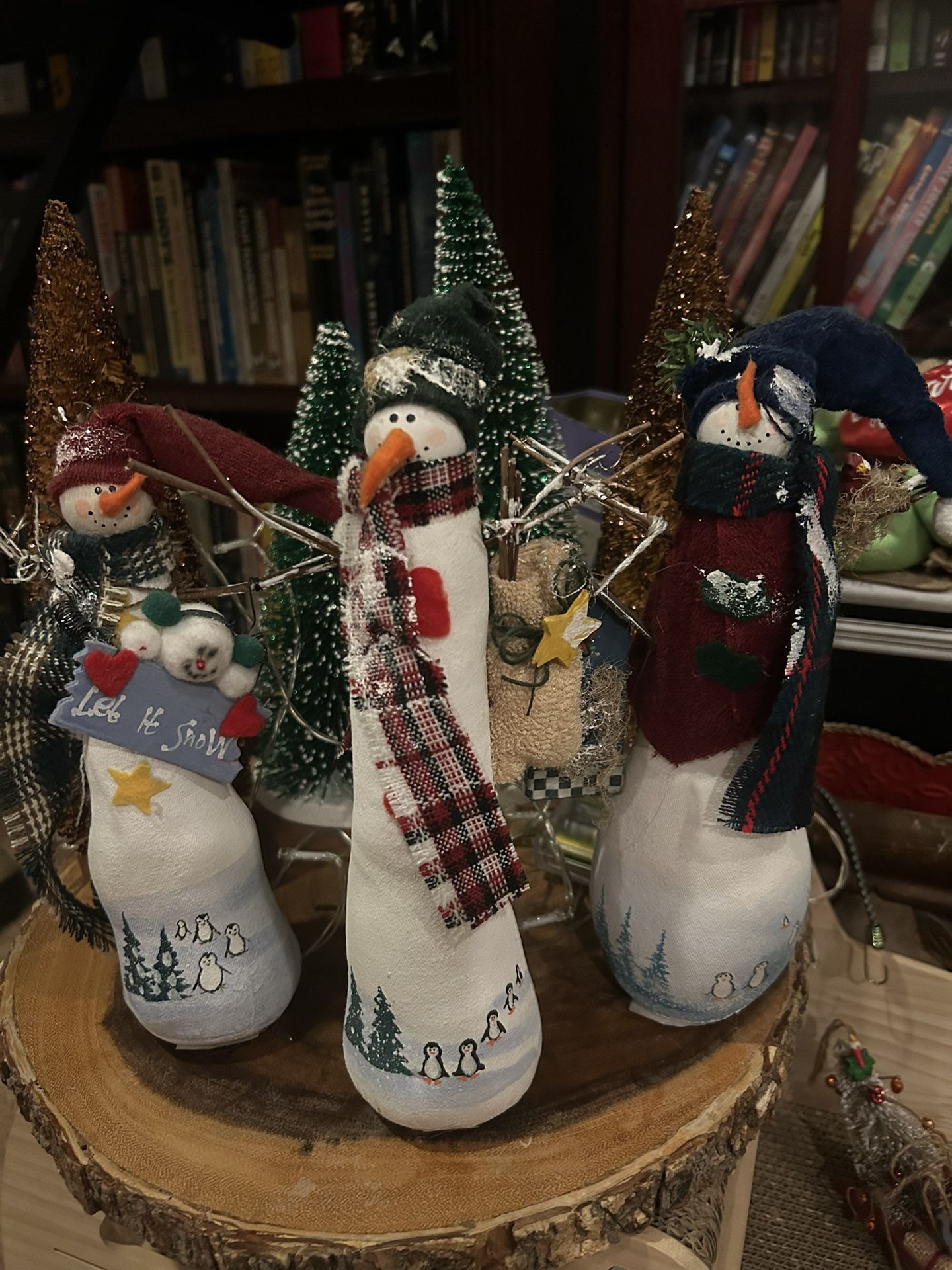 3 Weighted Cloth Material Snowman’s