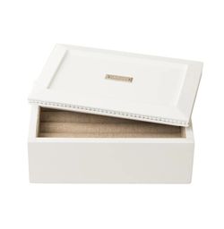Glossy White Keepsake Jewelry Box