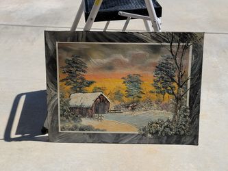 Handpainted Snowy Bridge