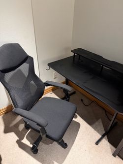 Gaming chair and desk