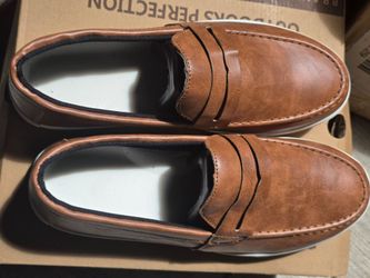 Brown Leather Penny Loafers