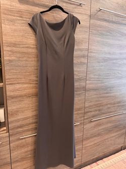 katie may formal gown, grey, size 4