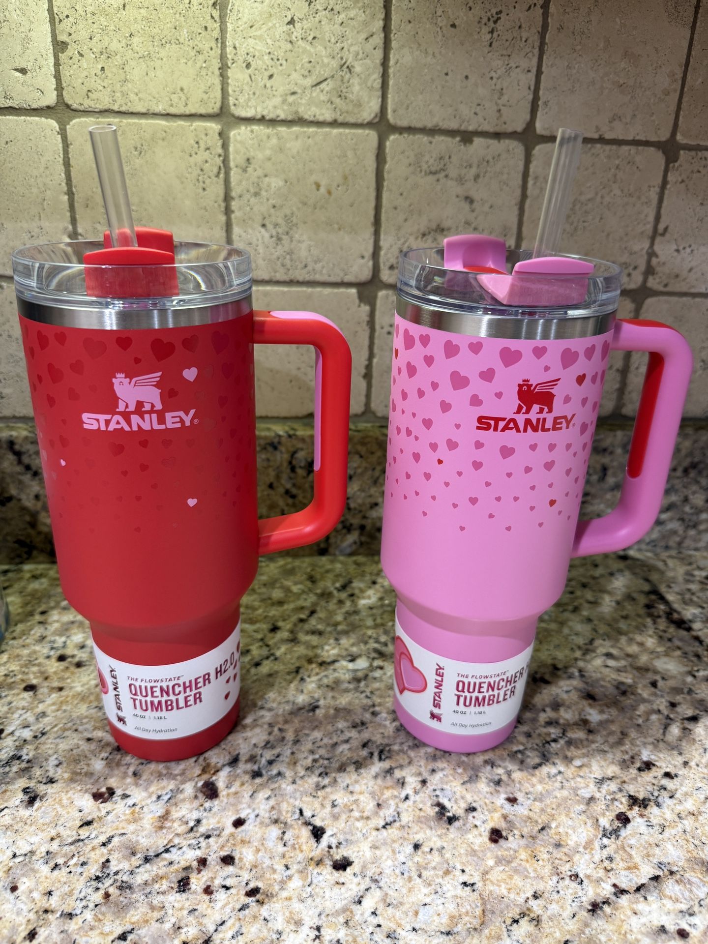 Stanley 40oz Quencher H2.0 Tumbler! Colors in red or pink, new with tags! Price is for each. 