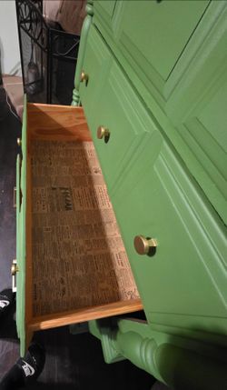 Refinished Vintage Dresser – Custom Green Finish
