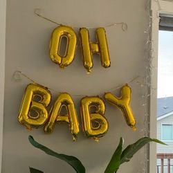 OH BABY - Gold Foil Balloon 