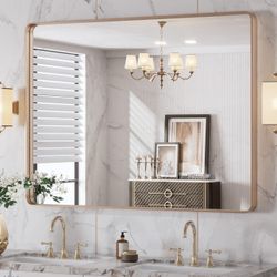 40”X30” Gold Bathroom Mirror,
