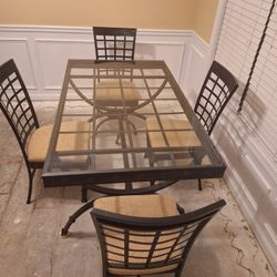 Glass Top Dining Table SET