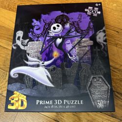 New The Nightmare Before Christmas Prime 3D Puzzle 500 pc Jack Zero Graveyard