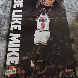 M.J. Michael Jordan U.S.A. Gatorade Poster