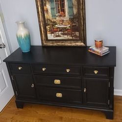 Antique refinished buffet, tv stand very beautiful strong piece 