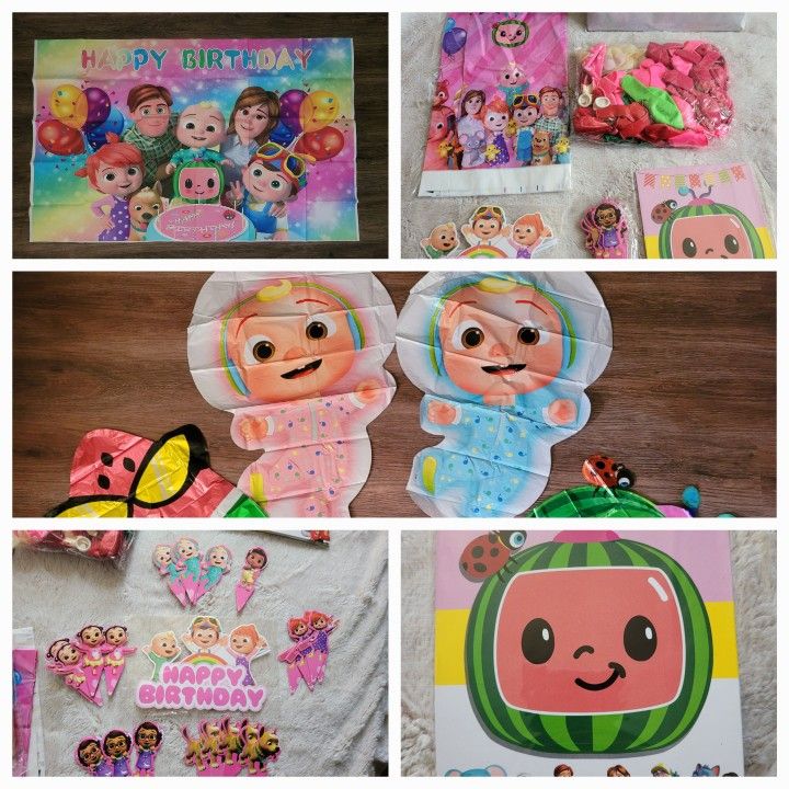 Pink Cocomelon Party Decorations