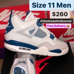 New Jordan Retro 4 Military Blue Size 11 Men 