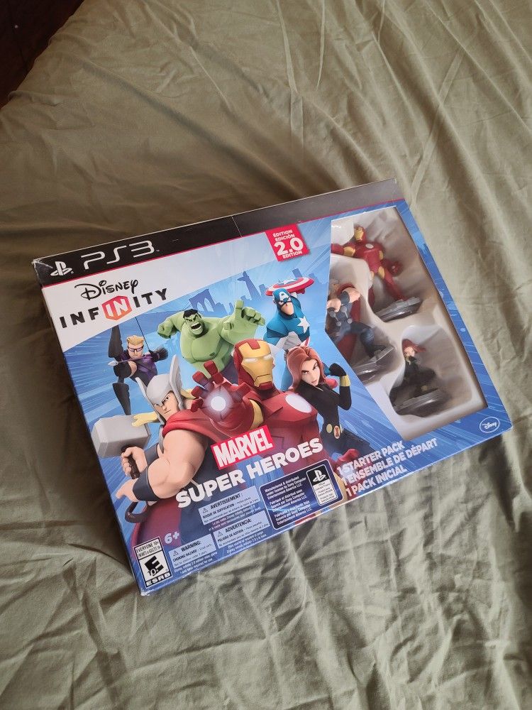 PS3 Disney INFINITY Marvel Super Heroes 2.0 Edition Video Game Starter Pack