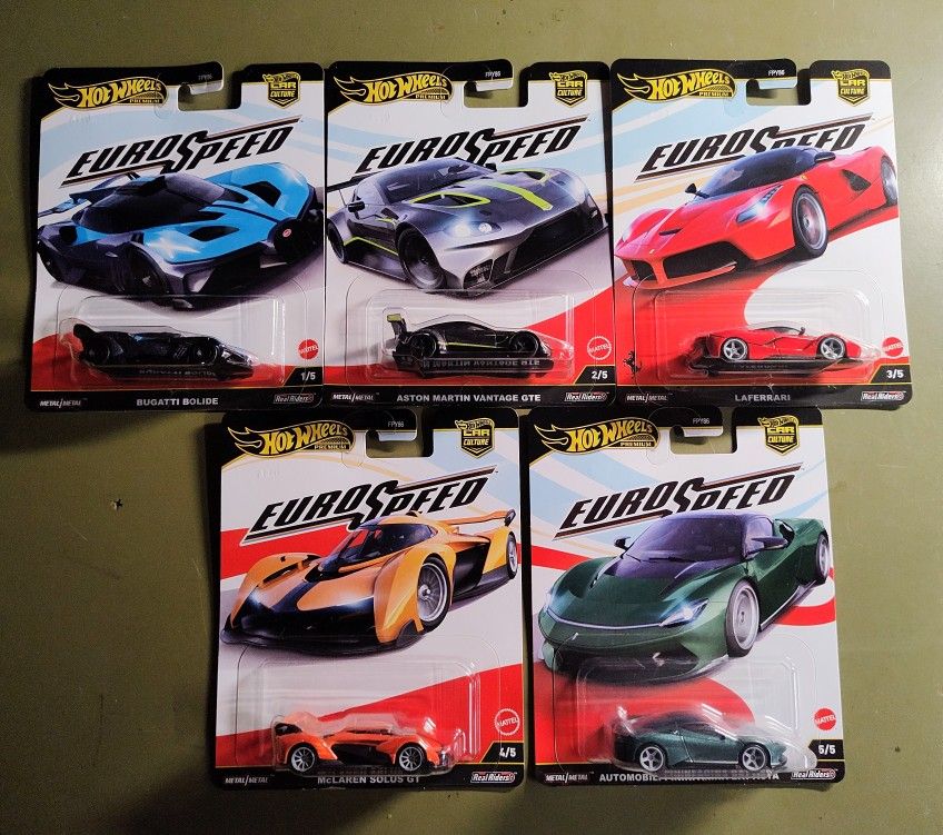 Hot Wheels Euro Speed 5 Car Set 