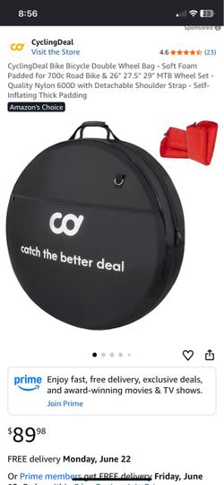 CyclingDeal Double Bicycle Wheel Bag bundle